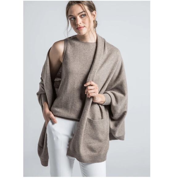 PINE Cashmere Sweaters - PINE CASHMERE Sweater Womens Small Audrey Multi Wear Cardigan Wrap